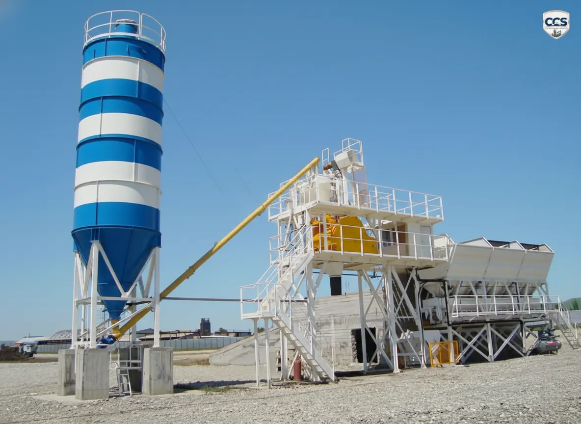 HZS25 concrete batching plant